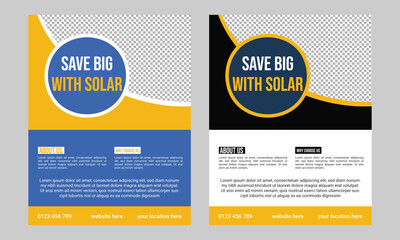 Solar Energy System Flyer Design Template