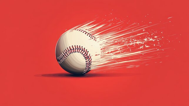 Baseball on white background,Baseball player hitting ball with bat,home run,baseball or t shirt, posters and banner,sport day, Baseball Icon Concept,Vector Template.