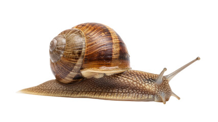 Garden snail On Transparent Background
