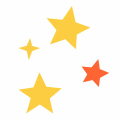 Obraz premium Star Icon in Flat Style for Music Decor