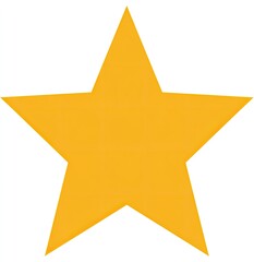 A five-pointed golden star against a clean white background, simple and cheerful