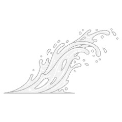 Water Liquid Shape Isolated on Transparent Background, water liquid shape, water splash isolated, water shape transparent background, liquid splash png, flowing water shape, water element isolated.