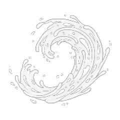 Water Liquid Shape Isolated on Transparent Background, water liquid shape, water splash isolated, water shape transparent background, liquid splash png, flowing water shape, water element isolated.