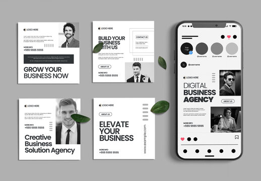 Modern Corporate Business Social Media Post Template Collection
