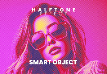 Vibrant Halftone Pop Art Portrait Effect