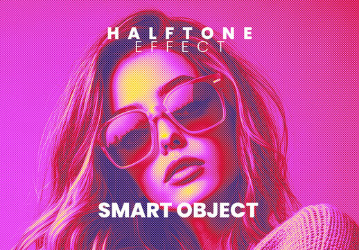 Vibrant Halftone Pop Art Portrait Effect