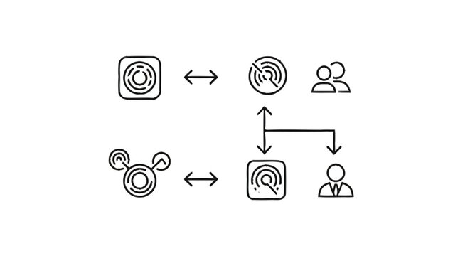 Diagram illustrating data flow and user interaction in a system.
