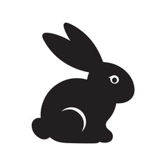 Obraz premium Minimalist Easter Bunny Vector Icon