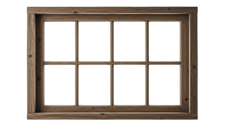Fototapeta premium Wooden Window Frame Rustic Design Interior Decoration