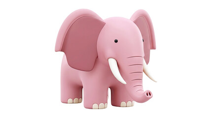 Obraz premium Pink Cartoon Elephant