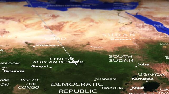 Flight From Amsterdam NETHERLANDS to Harare ZIMBABWE with flag pins