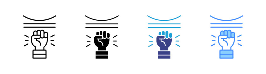 Fototapeta premium Resilience icon set multiple style collection