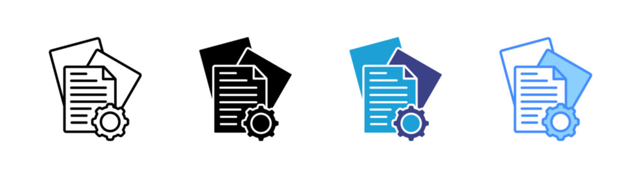 Documentatio icon set multiple style collection