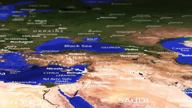 Flight From Amsterdam NETHERLANDS to Doha QATAR with flag pins