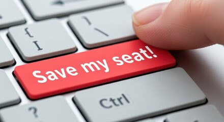 Macro Close-up of a Finger Pressing a Bright Red 