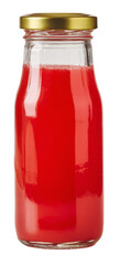 Red Liquid in Glass Bottle with Gold Cap