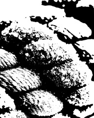 Fototapeta premium Texture of a weathered seafaring rope with salt and sand on it, vector illustration