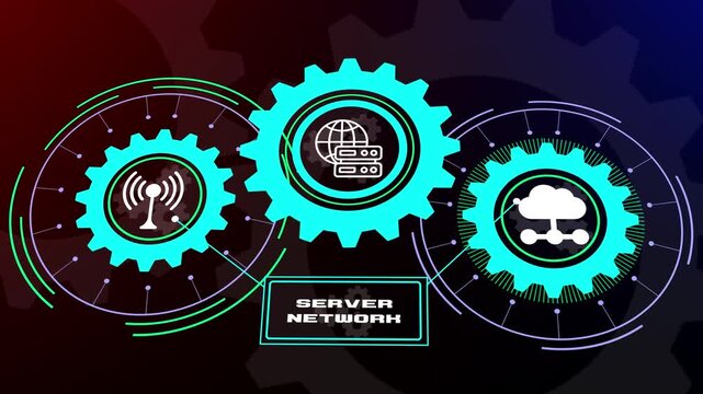 Centralized Server Network Architecture and Secure Cloud Hosting Service. Business, Technology, Internet and Networking Concept.