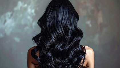 綺麗な黒髪　後ろ姿