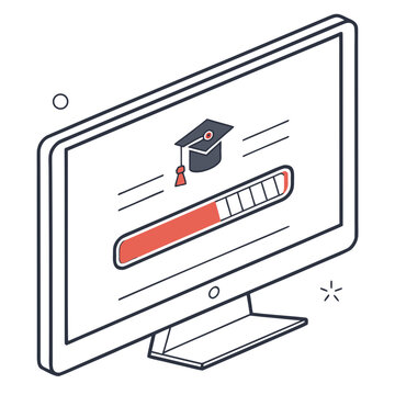 Online education and learning concept on a computer screen