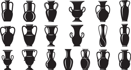 Black fern leaf silhouettes and koru spiral vector set inspired by New Zealand Maori tribal art for nature logo design, © Munmun