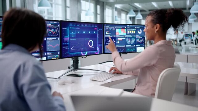 Data Analystы Monitoring Computer Dashboard