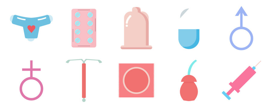 Contraception and Sexual Health Icons