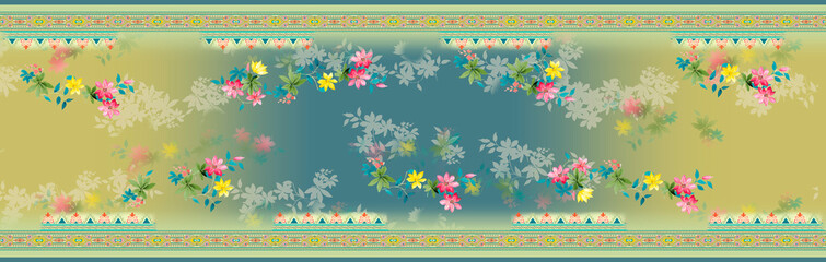 Obraz premium dupatta design for dizital printing in textile industries