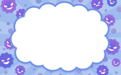 ウイルスが飛散するフレーム_横