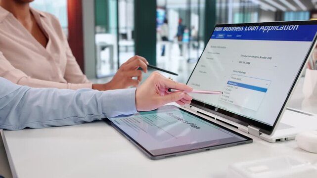 Women Applying For Small Business Loan