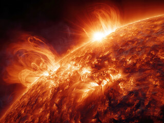 Solar Flare Eruption on the Sun &ndash; Generative AI