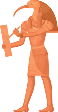 Thoth statue. Ancient egyptian stone god figure