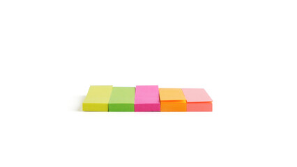 Colorful stickers isolated on a white background. Bookmarks. High quality photo