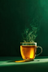 Steaming Glass Tea Cup &ndash; Generative AI