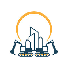 Excavator icon image design