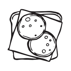 Sandwich. Doodle hand drawn illustration