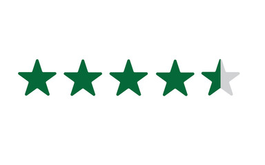 green 4.5 star icon png file type
