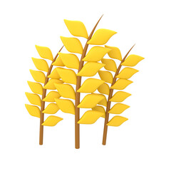 Wheat Bundle 3D Illustration