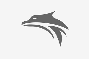 Obraz premium eagle head sporty silhouettt logo 