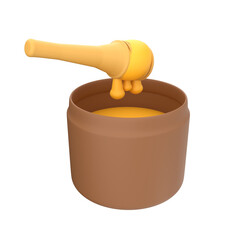 Honey Jar 3D Illustration