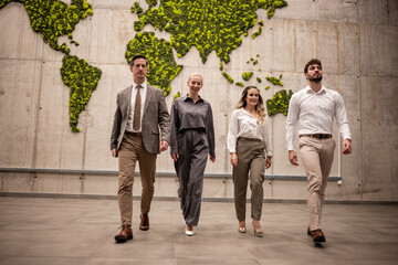 Business team walking towards global business future © Zoran Jesic