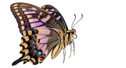 Isolated butterfly specimen against a plain backdrop with intricate wing patterns © Rowena