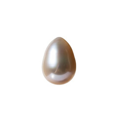 Single Teardrop Shaped Tahitian Pearl on Black Background