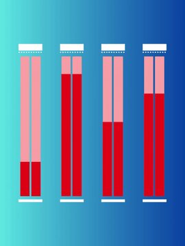 vector illustration of a red and white columns