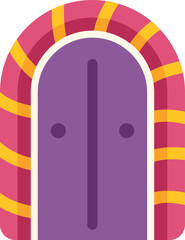 Fototapeta premium Candy themed arched door representing a whimsical sugary entrance