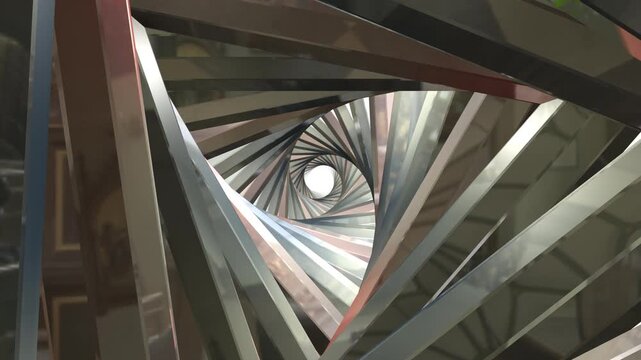 Digital tunnel of cyberspace with particles and lighting, Technology network connections abstract background concept.