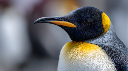 Closeup of a penguins head