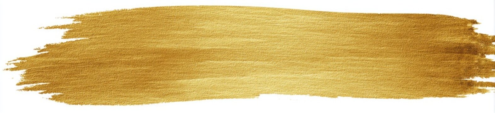 A horizontal golden brushstroke with visible texture on a white background