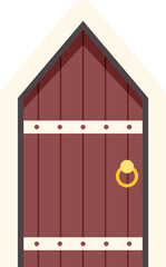 Fototapeta premium Wooden door representing entrance, gate, or portal concept