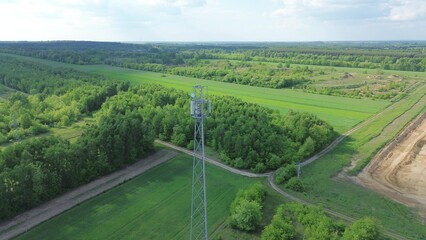 Antenna mast supporting rural connection